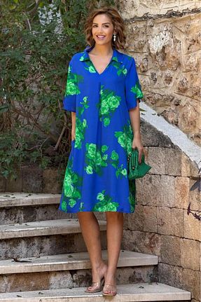 لباس آبی زنانه بافتنی Nevin Kaya Moda - کد 917947425