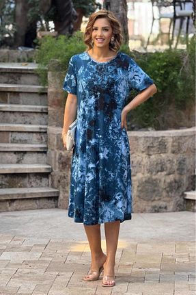 لباس آبی زنانه بافتنی Nevin Kaya Moda - کد 917955529