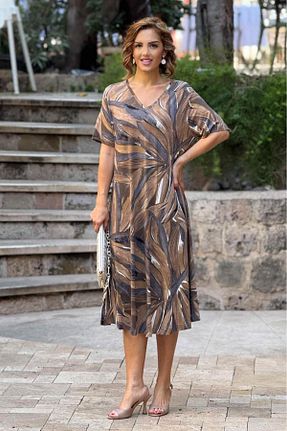 لباس قهوه ای زنانه بافتنی Nevin Kaya Moda - کد 918054935