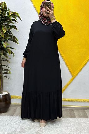 لباس حجاب مشکی زنانه سایز بزرگ Elmas Tesettür - کد 917945258