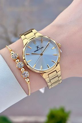 ساعت مچی طلائی زنانه 38 میلی متر Daniel Klein - کد 101749115