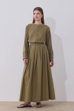 ست بالاتنه و پائین تنه سبز زنانه بافتنی Moca - کد 917952412