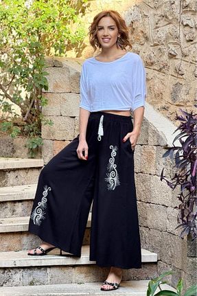 شلوار مشکی زنانه بافتنی Nevin Kaya Moda - کد 918148179