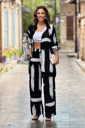 ست بالاتنه و پائین تنه مشکی زنانه بافتنی Nevin Kaya Moda - کد 819625745