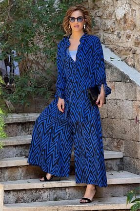 ست بالاتنه و پائین تنه آبی زنانه بافتنی Nevin Kaya Moda - کد 918244342
