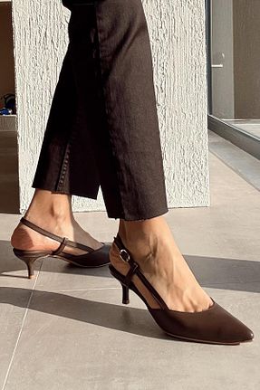 کفش پاشنه بلند کلاسیک رنگی زنانه چرم nope21shoess - کد 918183694