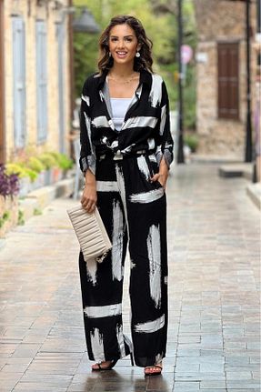 ست بالاتنه و پائین تنه مشکی زنانه بافتنی Nevin Kaya Moda - کد 819625745