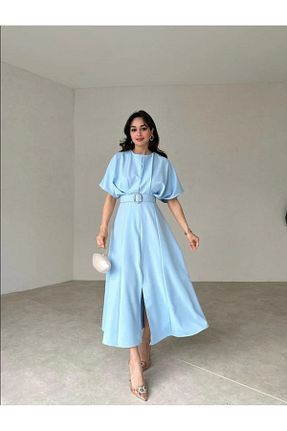لباس آبی زنانه بافتنی MODA DURAĞI - کد 919762004