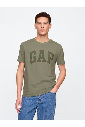 تیشرت خاکی مردانه یقه دوچرخه GAP - کد 918257333