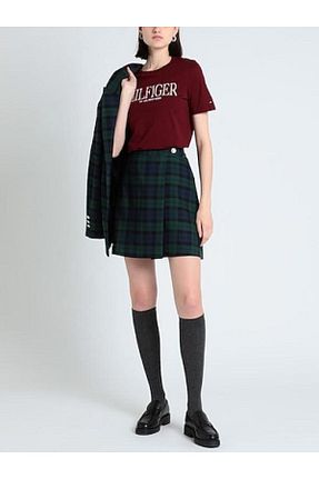 تیشرت زرشکی زنانه رگولار Tommy Hilfiger - کد 919761414