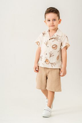ست بالاتنه و پائین تنه بژ بچه گانه بافتنی Tuffy Kids - کد 920776376