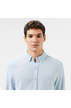 پیراهن آبی مردانه اسلیم فیت Lacoste - کد 903767305