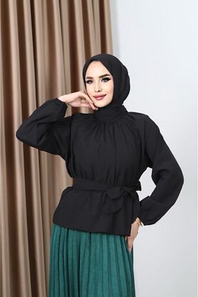 پیراهن حجاب مشکی زنانه رگولار CNG MODA - کد 919782303