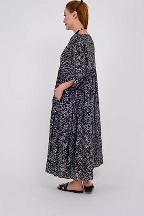 لباس سایز بزرگ مشکی زنانه %100 پنبه Park Moda - کد 920789109