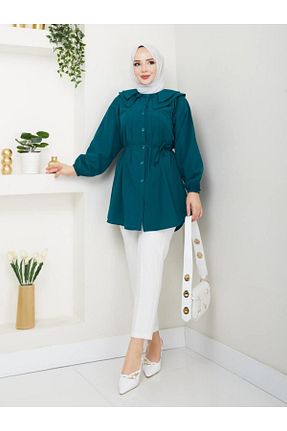 تونیک حجاب سبز زنانه پنبه ای moda periy - کد 919787361