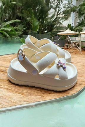 صندل بژ بچه گانه پاشنه ضخیم Melek Tuna - کد 919827800