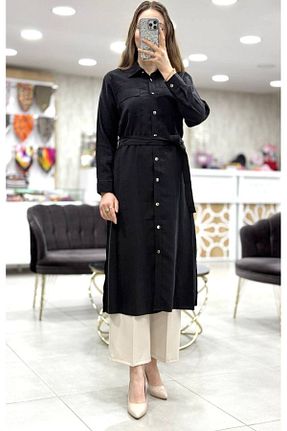 تونیک حجاب مشکی بافتنی Magazin - کد 919825538