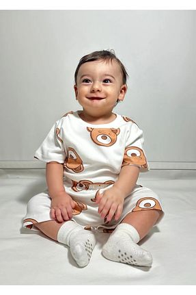ست لباس راحتی سفید بچه گانه طرح حیوانات Drop Kids - کد 920873349