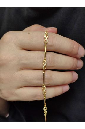 دستبند نقره زرد زنانه 925 عیار MODA925 - کد 919863564