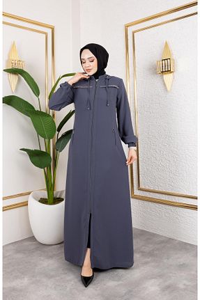 کلاه و ابایا طوسی زنانه پنبه پلی استر Butik - کد 919870031