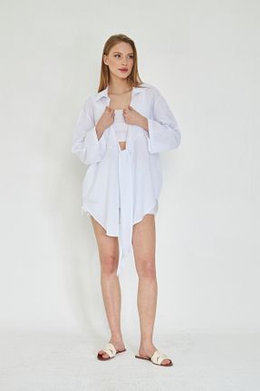 کیمونو و کافتان سفید زنانه %100 پنبه SevdeUgur - کد 825834175