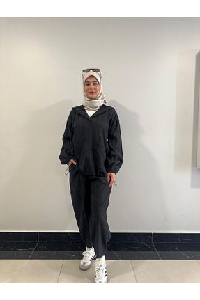 ست بالاتنه و پائین تنه حجاب مشکی مام فیت İkoll - کد 919880791