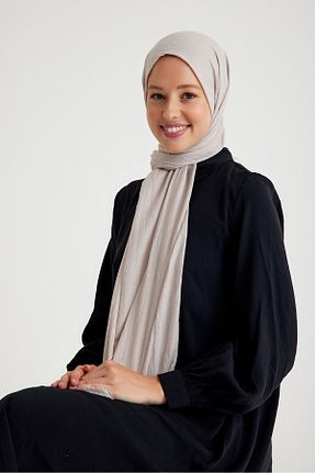 شال طوسی زنانه پلی استر QANU - کد 753243749
