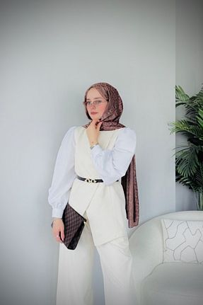 ست بالاتنه و پائین تنه سفید زنانه بافتنی The Moda - کد 902214850