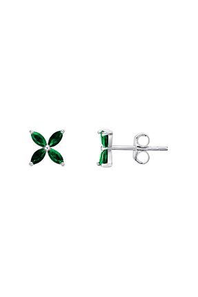 گوشواره نقره سبز زنانه 925 عیار jelux silver - کد 919920836