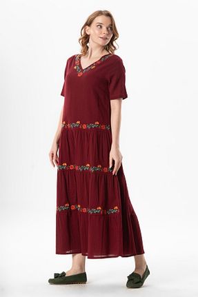 لباس زرشکی زنانه بافتنی Eliş Şile Bezi - کد 919923731