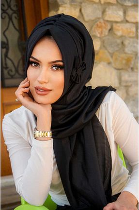 کلاه شنای حجاب مشکی زنانه Aişe Tesettür - کد 919921530