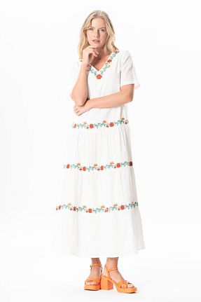 لباس بژ زنانه بافتنی Eliş Şile Bezi - کد 919923738