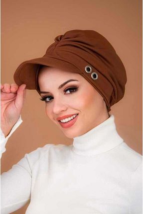 کلاه شنای حجاب قهوه ای زنانه Aişe Tesettür - کد 904103139