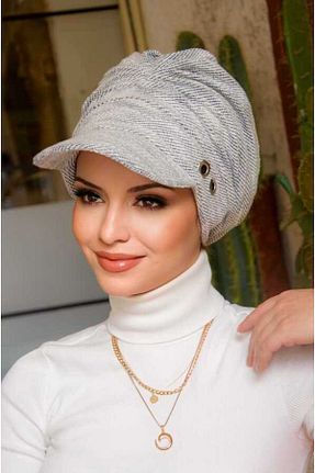 کلاه شنای حجاب سفید زنانه Aişe Tesettür - کد 904102937