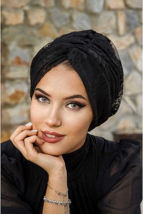 کلاه شنای حجاب مشکی زنانه Aişe Tesettür - کد 860934115