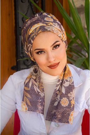 کلاه شنای حجاب قهوه ای زنانه Aişe Tesettür - کد 856648564