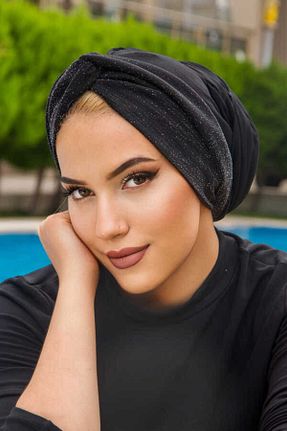 کلاه شنای حجاب مشکی زنانه Aişe Tesettür - کد 842038922