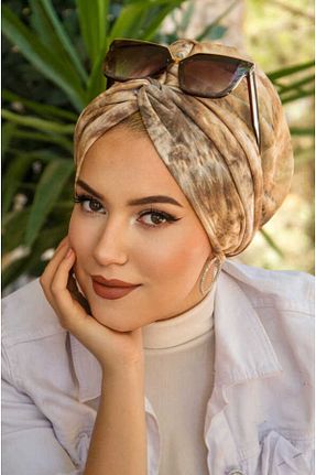 کلاه شنای حجاب قهوه ای زنانه Aişe Tesettür - کد 869109545