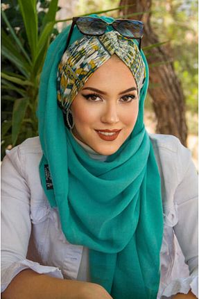 کلاه شنای حجاب سبز زنانه Aişe Tesettür - کد 843993812