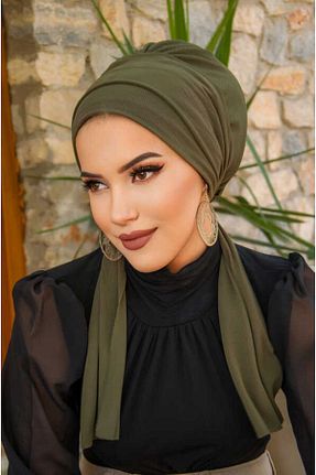 کلاه شنای حجاب خاکی زنانه Aişe Tesettür - کد 856648796