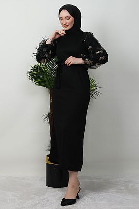 لباس حجاب مشکی زنانه رگولار Giza Giyim - کد 285981204