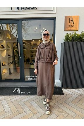 لباس حجاب قهوه ای زنانه رگولار MissWhence - کد 920934325