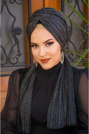 کلاه شنای حجاب مشکی زنانه Aişe Tesettür - کد 878397616