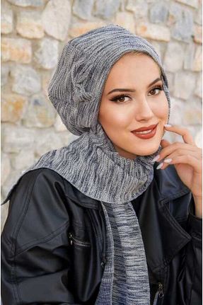 کلاه شنای حجاب سرمه ای زنانه Aişe Tesettür - کد 864919581