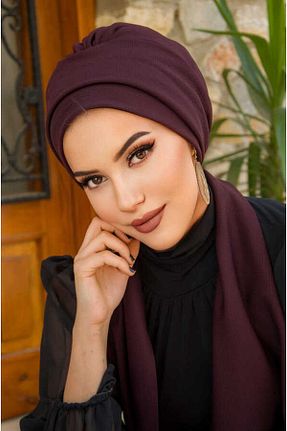 کلاه شنای حجاب زرشکی زنانه Aişe Tesettür - کد 856648658