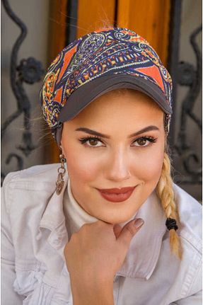 کلاه شنای حجاب طوسی زنانه Aişe Tesettür - کد 839134799