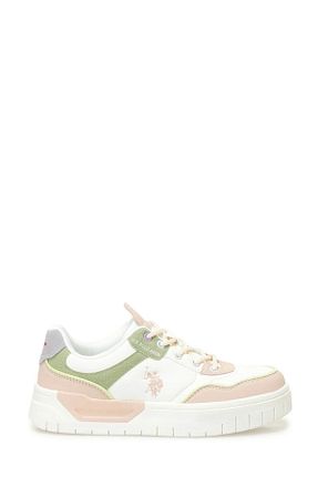 کفش اسنیکر بژ زنانه بند دار U.S. Polo Assn. - کد 898017590