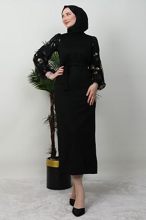 لباس حجاب مشکی زنانه رگولار Giza Giyim - کد 285981204