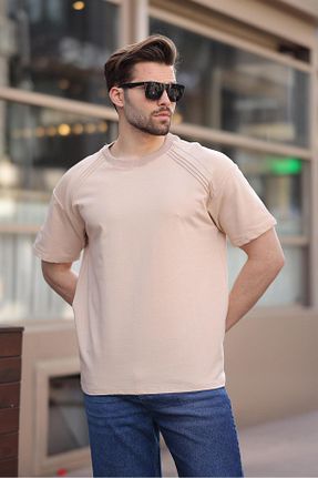 تیشرت بژ مردانه رگولار Madmext - کد 919939425