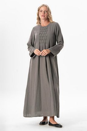 لباس حجاب طوسی زنانه رگولار Eliş Şile Bezi - کد 919958080